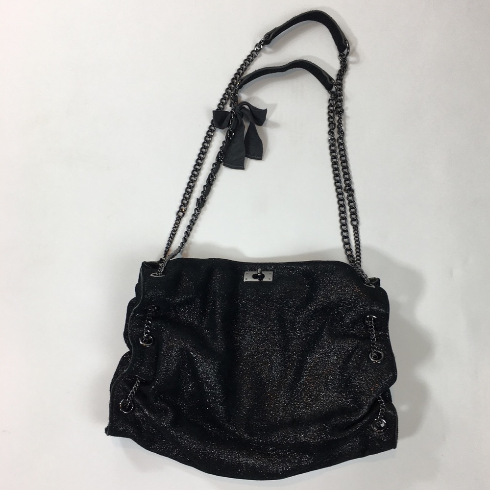 Black glitter bag